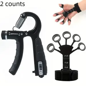 2 Pack Hand Grip Strengthener Counter, Professional Boxing Rehabilitation Device, Electronic Fitness Equipment for Arm Muscle Training, Hand Grip Trainer