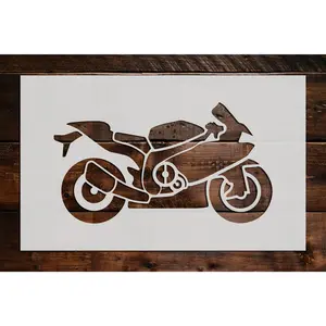 Motorcycle Stencil - Art and Wall Stencil