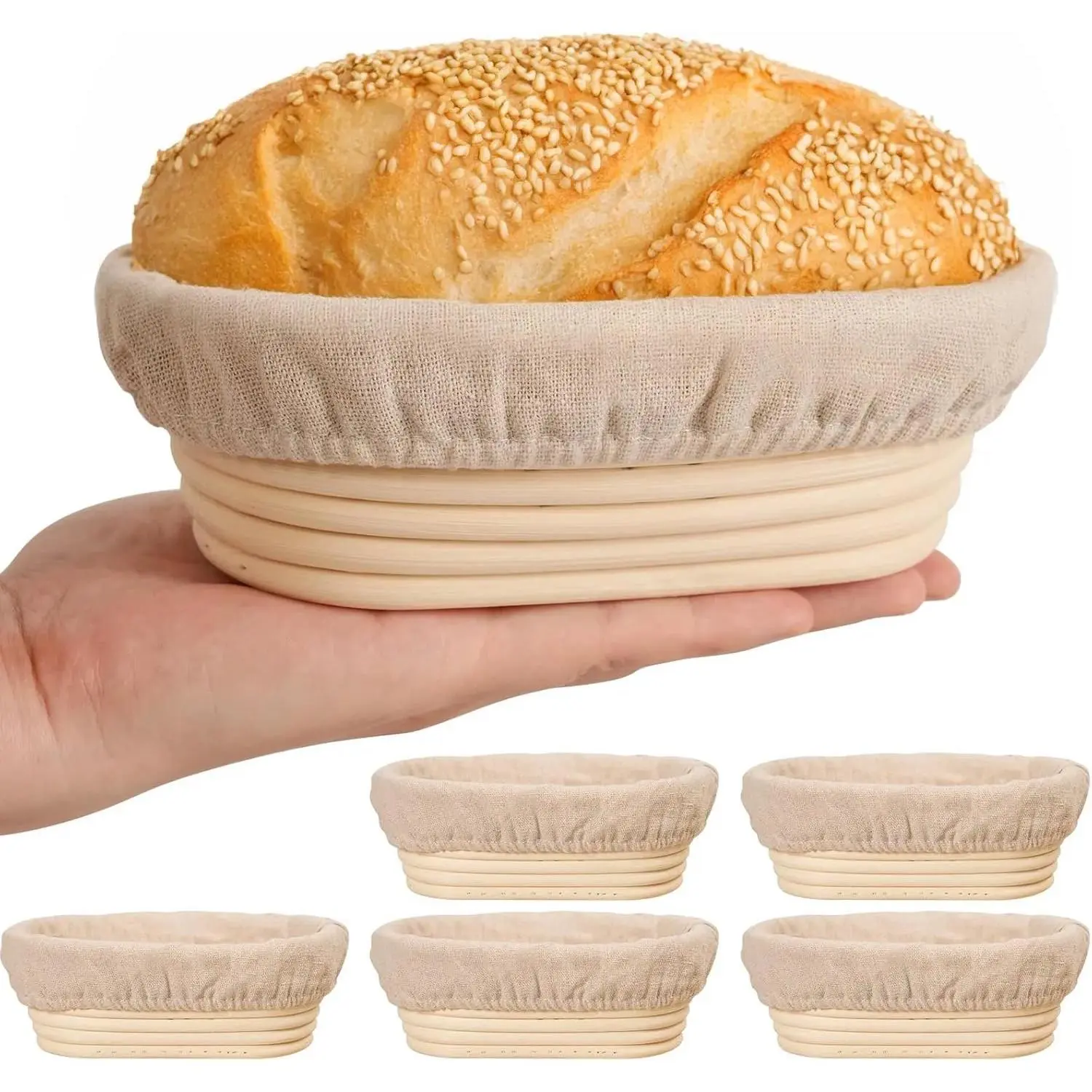 6" Oval Baskets - 6 Pack