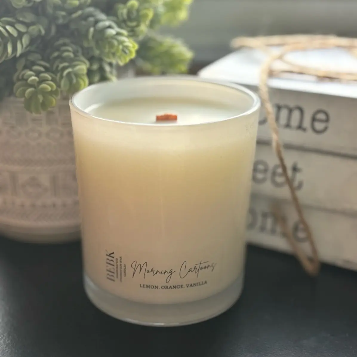 Morning Cartoons Candle Decor