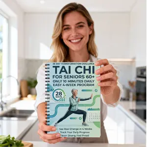 Senior & Beginner Tai Chi Practice Manual, Spiral Bound, Gradual Daily Exercises, Gentle Movements for Fitness, Training, Step-By-Step Guide