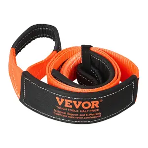VEVOR Recovery Tow Strap 3 inches, 8 feet 36,000 lbs Break Strength, Triple Reinforced Loop Straps, Tree Saver, Winch Line Extension Strap, Off Road Towing and Recovery, Extreme Weather Resistance