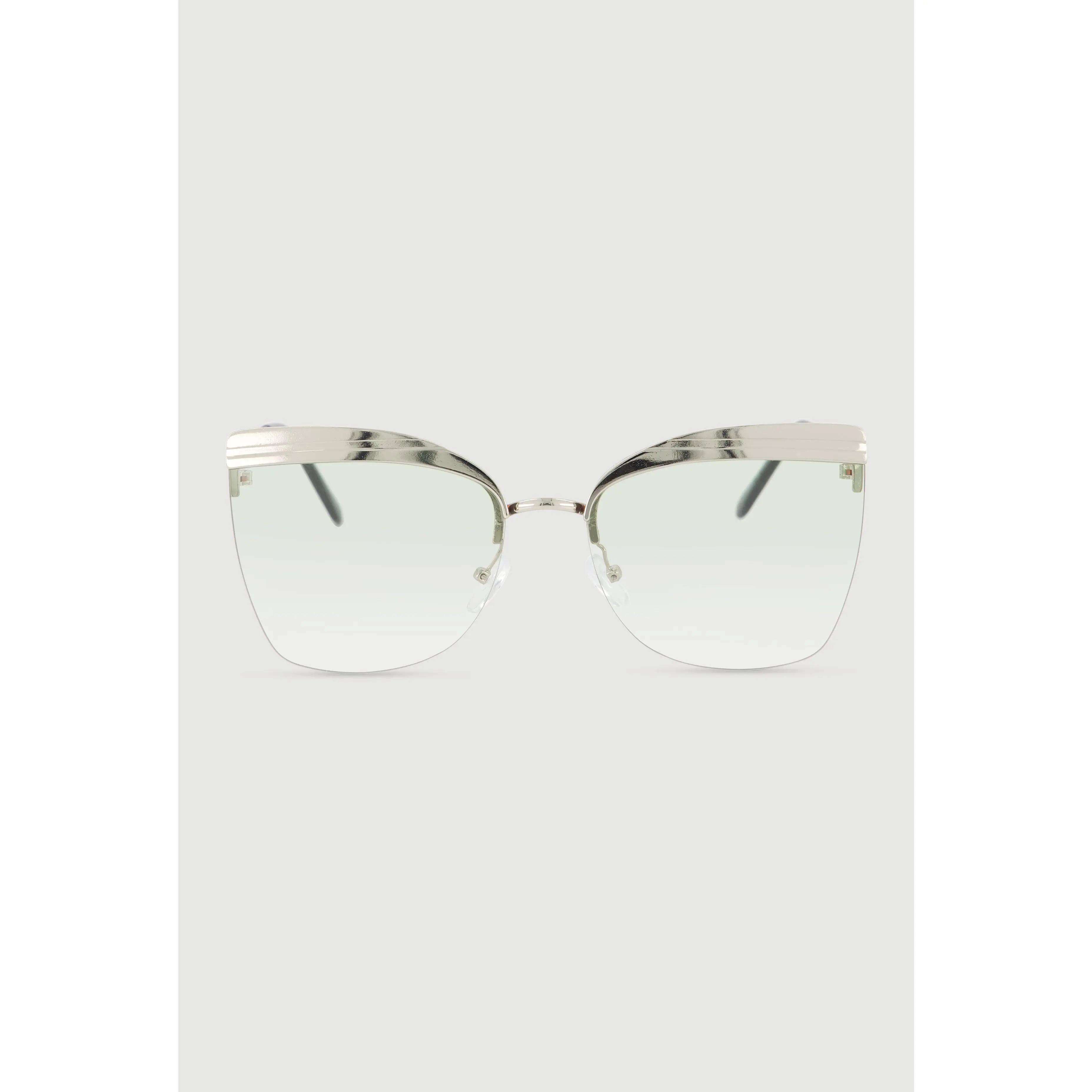 Metallic Browline Sunglasses