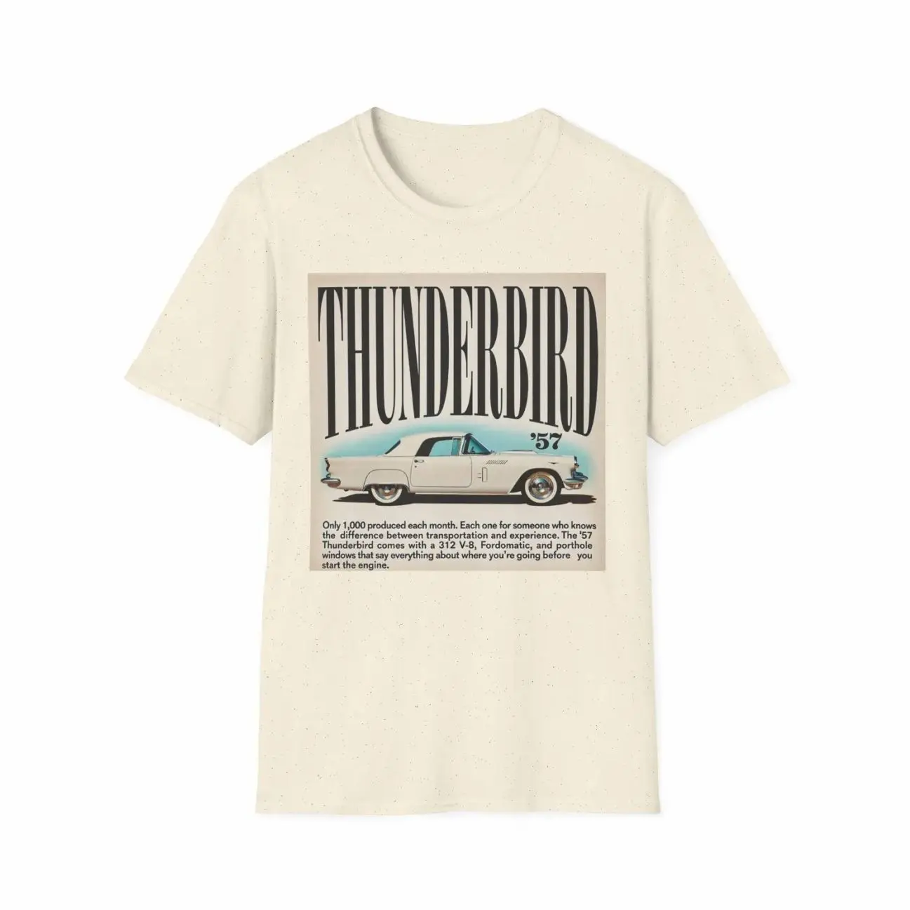 1957 Thunderbird ShirtClassic American Auto Graphic  Unisex T-Shirt Sweatshirt Hoodie, Car Enthusiast and Fans Gift