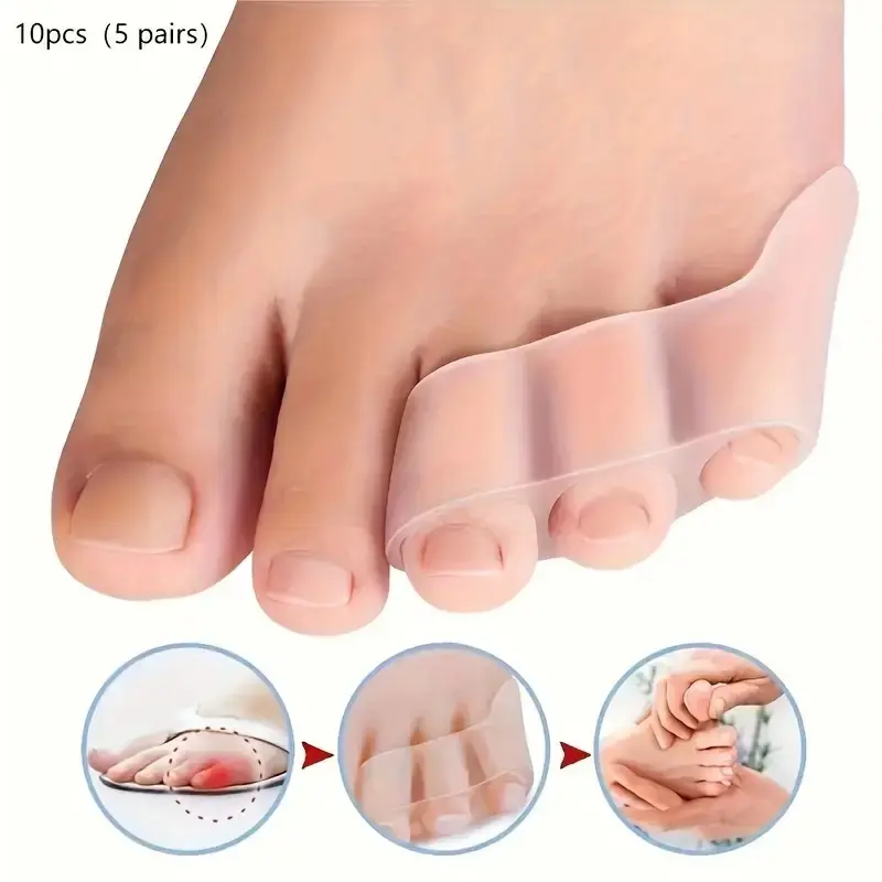 Comfortable Transparent Silicone Toe Protectors for Shoes, Soft Breathable No-Scent, Ideal for Sensitive Feet, Casual Wear, Runners, Dancers, Cover