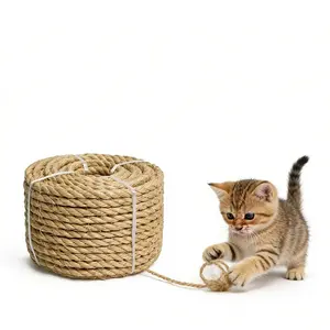 3/8 Inch 50FT - Natural Rattan Rope | Durable Cat Scratching Rope | Suitable For Cat Scratching Posts - Strong Rattan Replacement Rope, High-Quality Cat Toy, Furniture Protection Product, Pet Accessories, Cat Toys, Handwoven, DIY