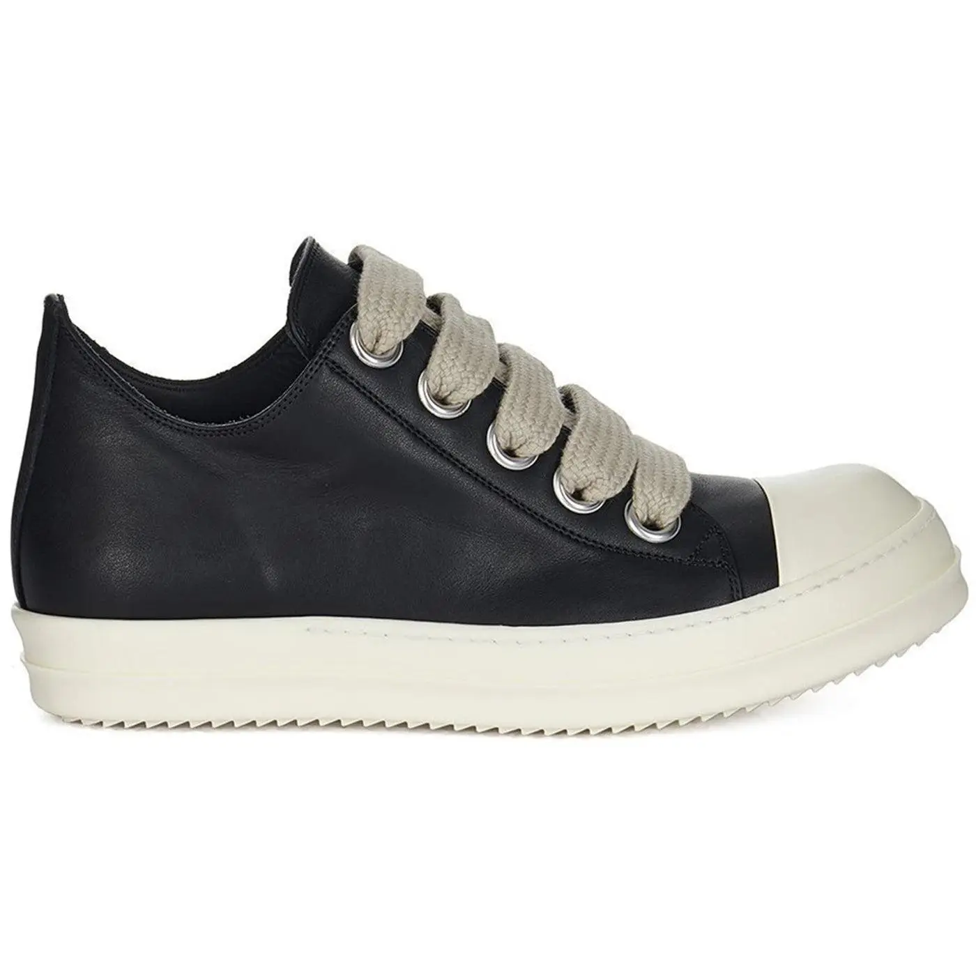 1124827 Rick Owens Concordians Jumbo Laced Low Black Milk