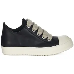 1124827 Rick Owens Concordians Jumbo Laced Low Black Milk