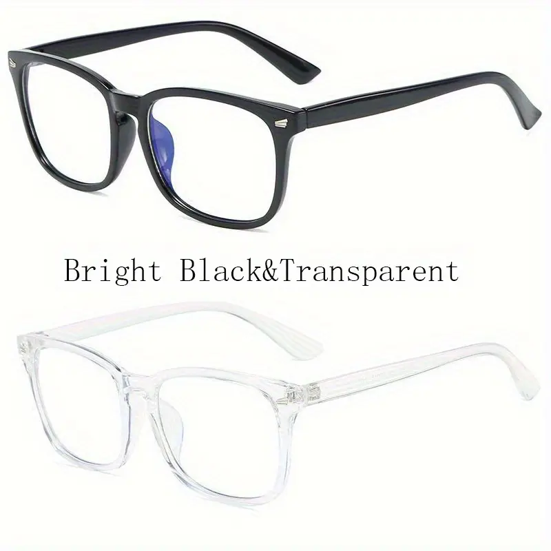 Retro Square Eyeglasses Frames, Unisex Minimalist Full Rim Blue Light Blocking Glasses with Transparent Lenses for Sports & Outdoor, Square Eyeglass Frame