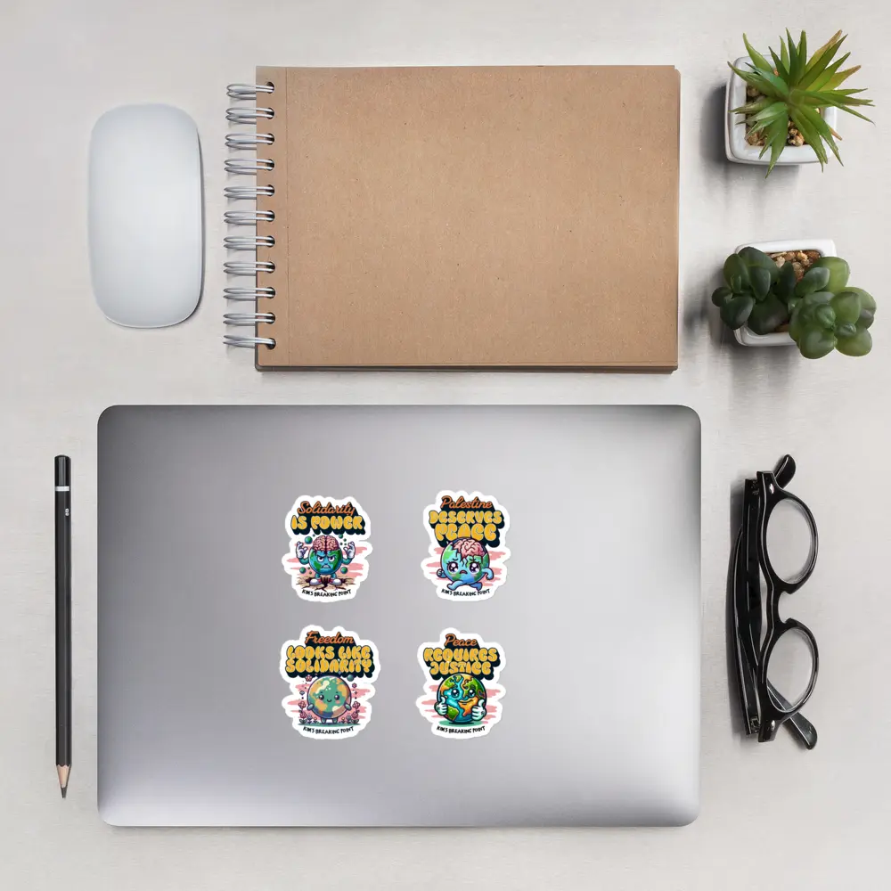 Freedom, Peace, Justice, & Palestine Sticker Set