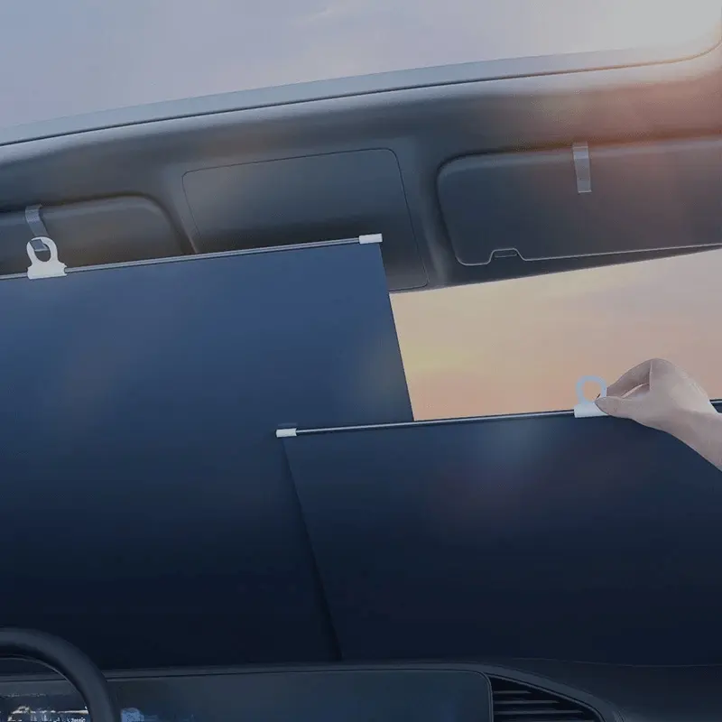 Car Window Sunshade Roller Blind, Retractable Sunshade, Summer Design for Heat Protection and Insulation, Ideal for Blocking Front Windshield Sunlight, Sun Shades For Car Windows, Car Sunshades For Windshield