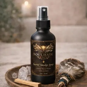 Soulmade Sacred Smudge Mist Spray - Smoke-Free, Sustainable, and Modern for Clearing, Cleansing, and Protecting Energy