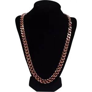 1 Pure Copper Cuban Link Necklace Heavy Solid Statement Jewelry Chain 24" Unisex 148 Grams of Pure Copper Weight per Piece