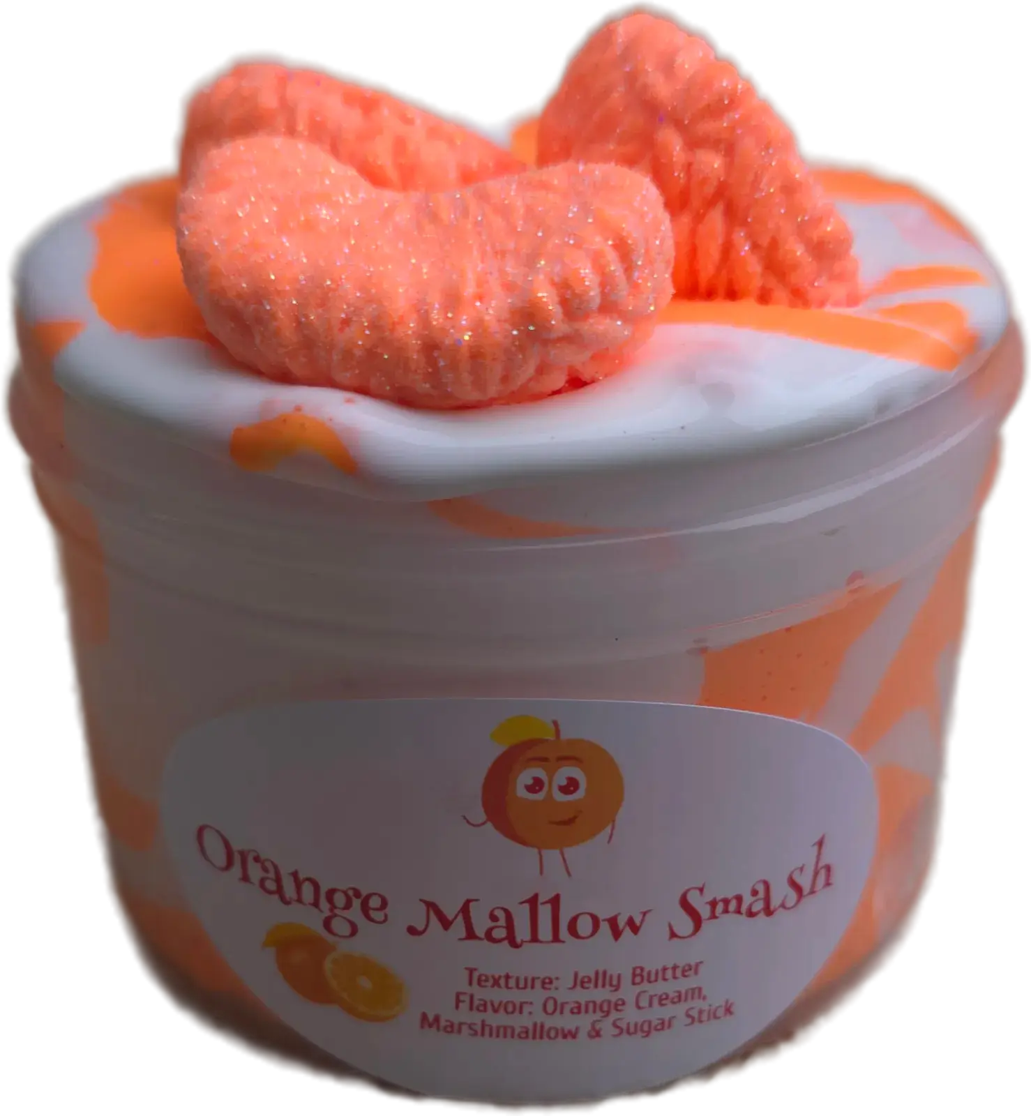 Orange Mallow Smash Jelly Butter DYI Slime Handmade Stress Relief Sensory Squeeze