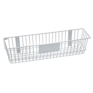 RACKEM RACKS  24 x 6 x 6 in. Wire Basket - White