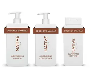 Native Coconut and Vanilla Sulfate Free Shampoo, Conditioner, and Body Wash Bundle Procter & Gamble