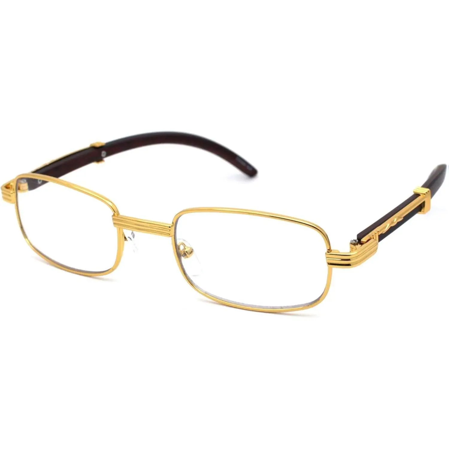 Urban Eyewear Art Nouveau Vintage Style Oval Metal Frame Eye Glasses Full Rim 90s Gangster Rapper Style Clear Lens Fashion Swag