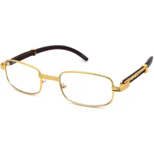 Urban Eyewear Art Nouveau Vintage Style Oval Metal Frame Eye Glasses Full Rim 90s Gangster Rapper Style Clear Lens Fashion Swag