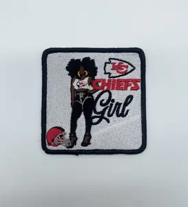 Chiefs Girl Prideful Patchez Iron/Sew On Patch for Clothing - 3″x3″, Customizable, Iron Instructions Included, Perfect for Gifts and Celebrations