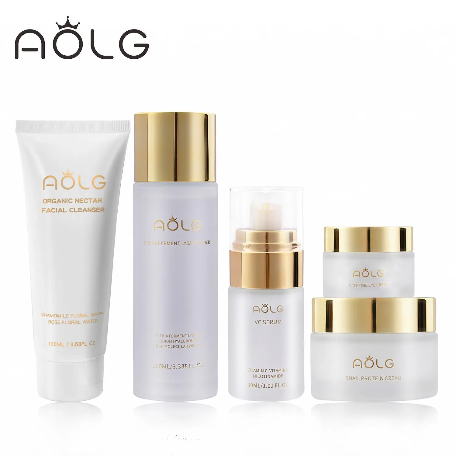 5-Piece Daily Skincare Routine Kit for Hydrating Skin Repair with Vitamin C Serum, Niacinamide & Ceramides - For All Skin Types, Unisex, Cleansing, Gentle