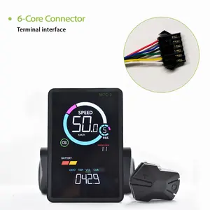 M7c-2 Sm6pin Electric Bicycle LCD Speedometer Odometer Battery Indicator Display Waterproof Controller Connection Uart 2 Protocol