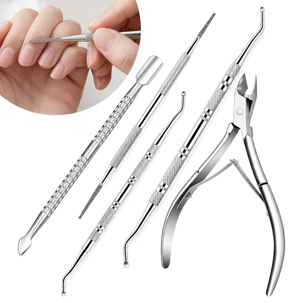 5 Packs Toenail Tool Kit, Ingrown Toenail Removal Kit, Ingrown Toenail Clippers, Ingrown Toenail File and Lifters, Under Nail Cleaner, Professional Pedicure Tools Set for Effective Treatment