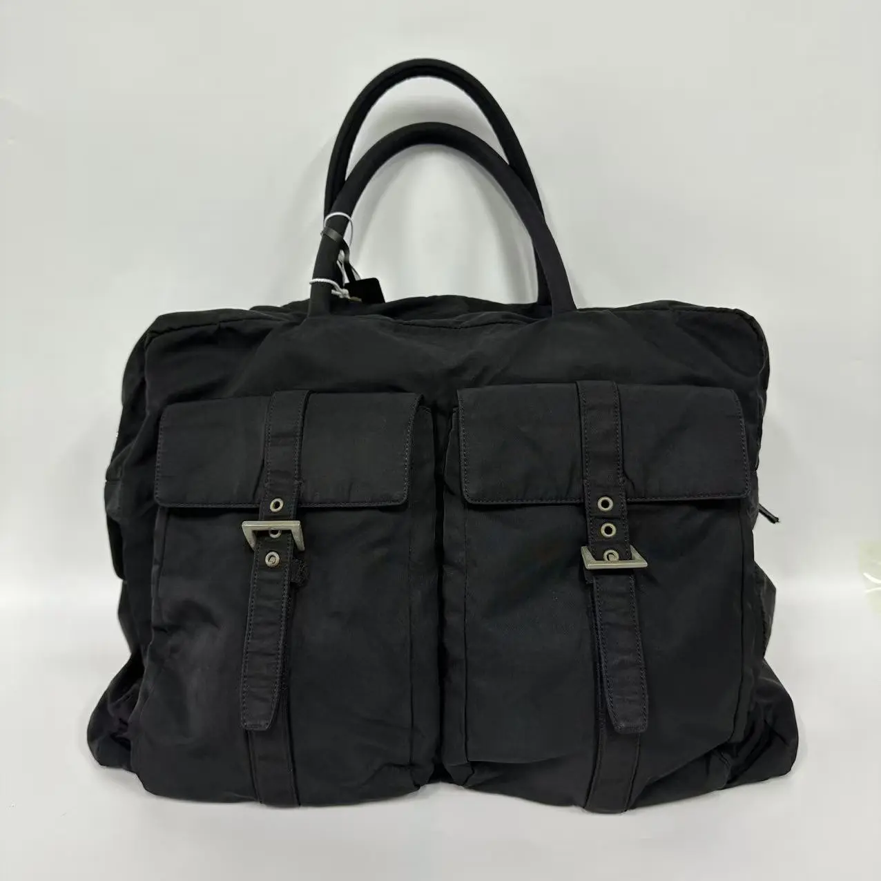 Pre-owned Italy Clutches & Wristlets Prada Black double pocket handbag（SZ 08085 ）