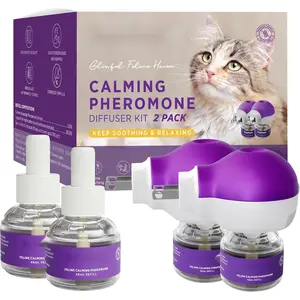Cat Pheromones Calming Diffuser: Premium Pheromone Diffuser for Cats - Cat Pheromones Diffuser - Cat Calming Diffuser - Cat Calming Pheromone Diffuser, 2 Pack (Purple)