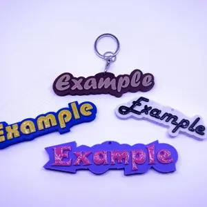 Customizable Color & Text Keychain - Personalized Keychain with Customizable Colors, Text, and Font