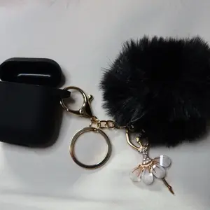 Black Ballerina Case For Airpods Silicone Plus Protective Case Cover