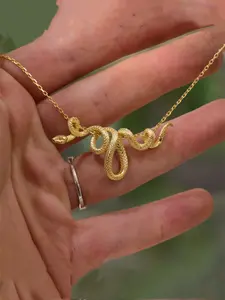 Charm Gold Silver Snake Chain Necklace for Women Men Punk Rock Hip Hop Jewelry Unique Snake Pendant Necklace Party Gifts Daily Vacation Music Festival Party , Gift for Her, Fashion Jewelry, Fashion Jewelry Accessories