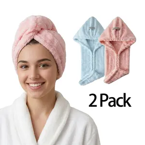 Quick-Dry Microfiber Hair Towel Wrap, New Upgraded Longer & Wider Design, 11 x 31.5 in, Super Absorbent Fast Drying for Long & Thick Hair