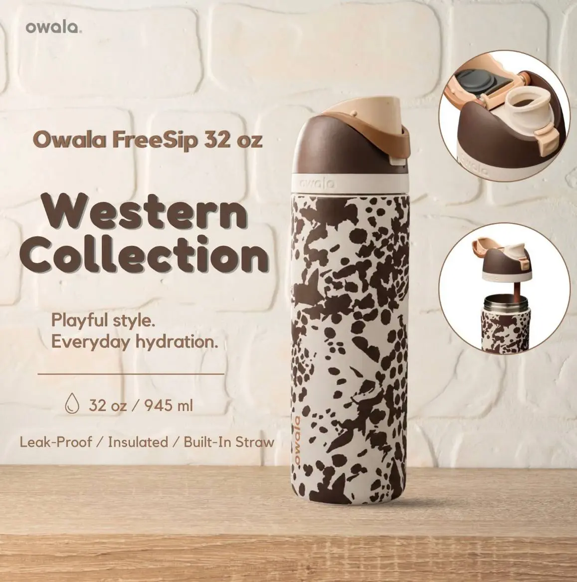Owala FreeSip 32oz Cowgirl Core Limited Edition Insulated Water Bottle Owala FreeSip 32oz Cowgirl Core Limited Edition Insulated Water Bottle