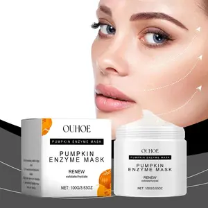Pumpkin Enzyme Mask, Natural Facial Mud Mask for Deep Cleansing Pores - Gentle Exfoliating Face Mask with Pumpkin Extract, Nourishing Skin Care for Sensitive Skin, Removes Dead Skin Cells
