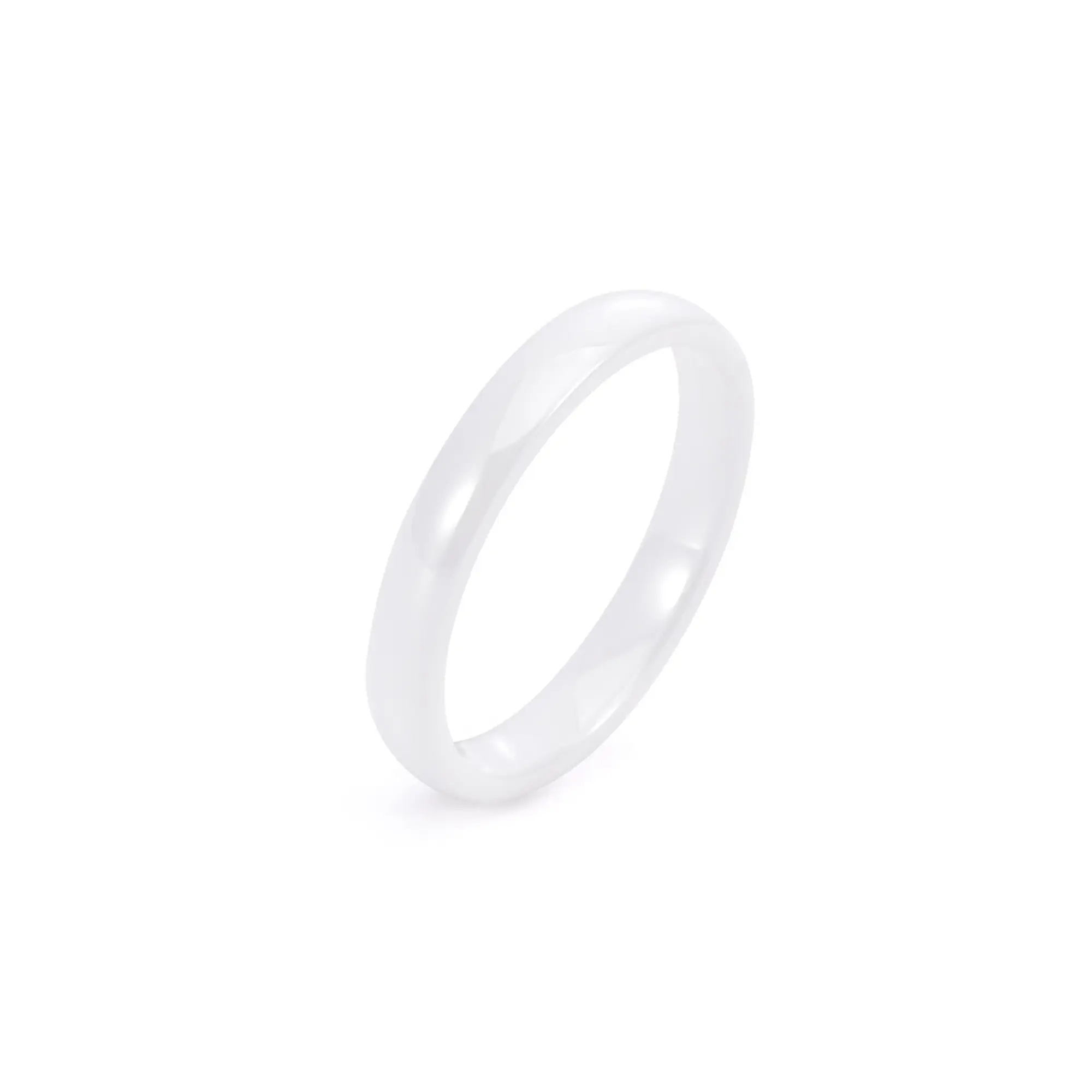 RG106WP B.Tiff Plain White Ceramic Ring