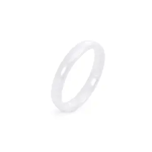 RG106WP B.Tiff Plain White Ceramic Ring