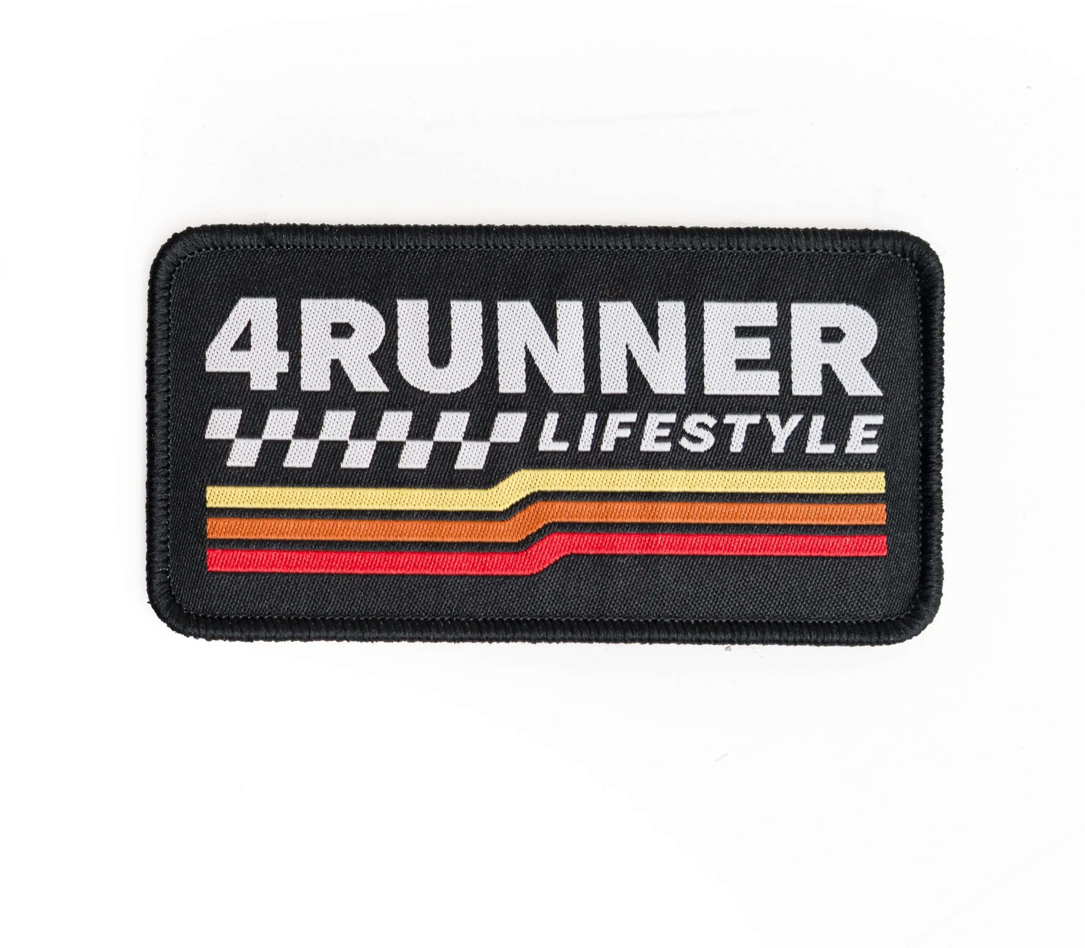 4Runner Lifestyle High-Quality Black Embroidered Fabric Patch - Off-Roading, Racing Vibe Sewing & Embroidery Supply, Patch Embroidered, Black Racing Patch