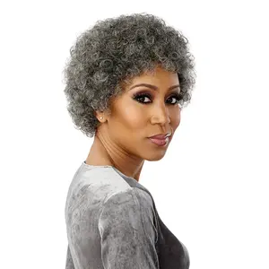 Sensationnel Human Hair Wig Empire Salt N Pepper Bliss