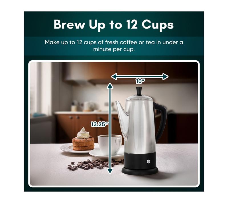 Elite Cuisine 12-Cup Electric Coffee Percolator