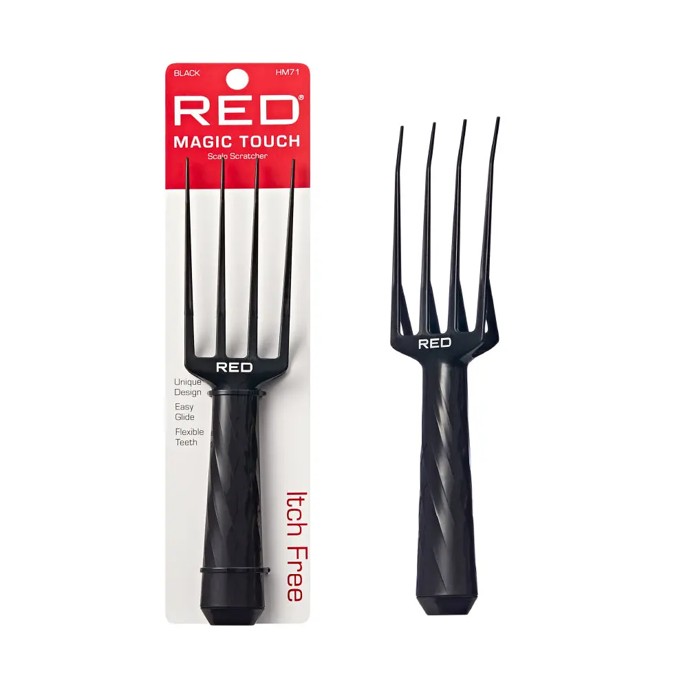 RED by KISS Magic Touch Scalp Scratcher – Flexible Teeth, Itch Relief, Scalp Exfoliation & Braid-Friendly Design
