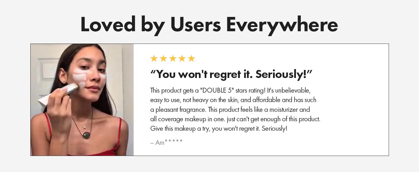 [ELROEL Official Store] ELROEL Blanc Cover Cream Stick V White - Korean Color-Changing Foundation Stick with Volufiline - Medium to Full Coverage Dewy Finish Base Makeup - Dual-Ended with Detachable Brush (13g, 0.04 oz)