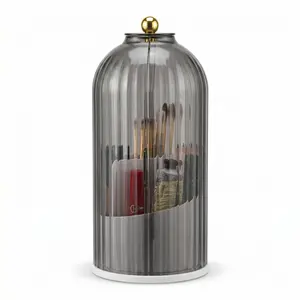 Cosmetics Storage Box Rotating Multifunctional Birdcage makeup brush container Lipstick Pencil Makeup Brush Holder Organizer bins Gift