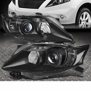 FOR 10-12 LEXUS RX350 OE STYLE BLACK HOUSING AMBER CORNER PROJECTOR HEADLIGHTS