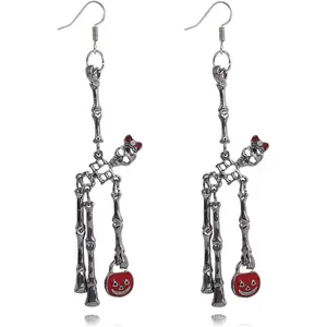 Halloween Skeleton Earrings for Women Skull Earrings Gothic Removable  Earring Fun Skeleton Costume Spooky Earring Halloween Costumes 2025