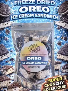 Oreo Freeze-Dried Ice Cream Sandwich - Airy Crunchy Oreo Flavor Ice Cream Sandwich for Any Occasion - Sweet Treats