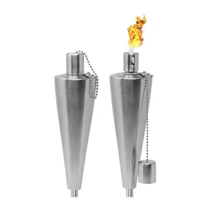 Stainless Steel Outdoor Torch - 5 Ft - 2 Pack Stainless Steel Outdoor Torch - 5 Ft - 2 Pack