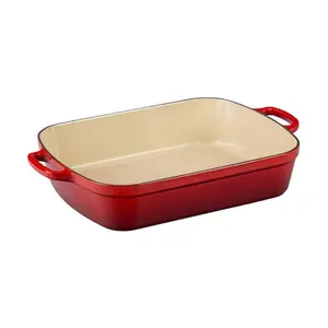 Le Creuset 5.25 Qt. Rectangular Signature Cast Iron Roaster | Cerise/Cherry Red