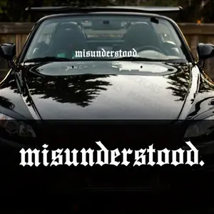 1pcs 20/30/36in B Misunderstood Decal Sticker Windshield Banner Vinyl Car Decal, White 1pcs 20/30/36in B Misunderstood Decal Sticker Windshield Banner Vinyl Car Decal, White