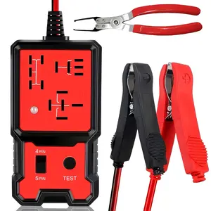 Automotive Relay Tester With Remove Tools -  4 & 5 Pin 12V Auto Diagnostic Tool, Small Handheld DIY Car Tester with Battery Clips,Relay Testing Kit, Electrical Systems Tool