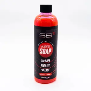 SB3 Soap Advanced Car Shampoo - pH Balanced, Surface Safe Car Wash Concentrate Soap with Particle Technology, Safe for Ceramic Coatings, (16oz)